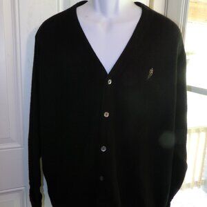 Share Vintage Black Penguin Sport Cardigan Sweater Men's XL Grandpa 1970's